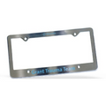 Chrome Faced Auto License Frame w/ 4 Holes & Large Bottom Panel